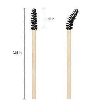 100 kpl ripsivärisiveltimiä, kertakäyttöisiä ympäristöystävällisiä bambukahvaisia ​​meikkisiveltimiä, ripsienpidennystyökalusarja, musta