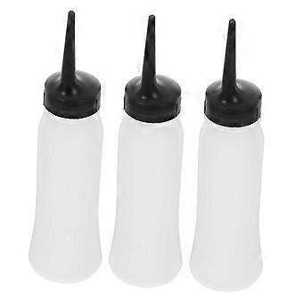 Haarfärbeflaschen-Set mit Skala für präzises Ansatzfärben und Salonanwendung