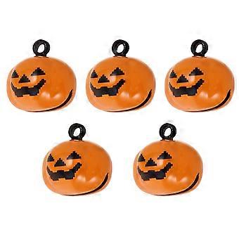 Cartoon Pumpkin Pet Bells Copper Pendant for Pets 5Pcs Pack