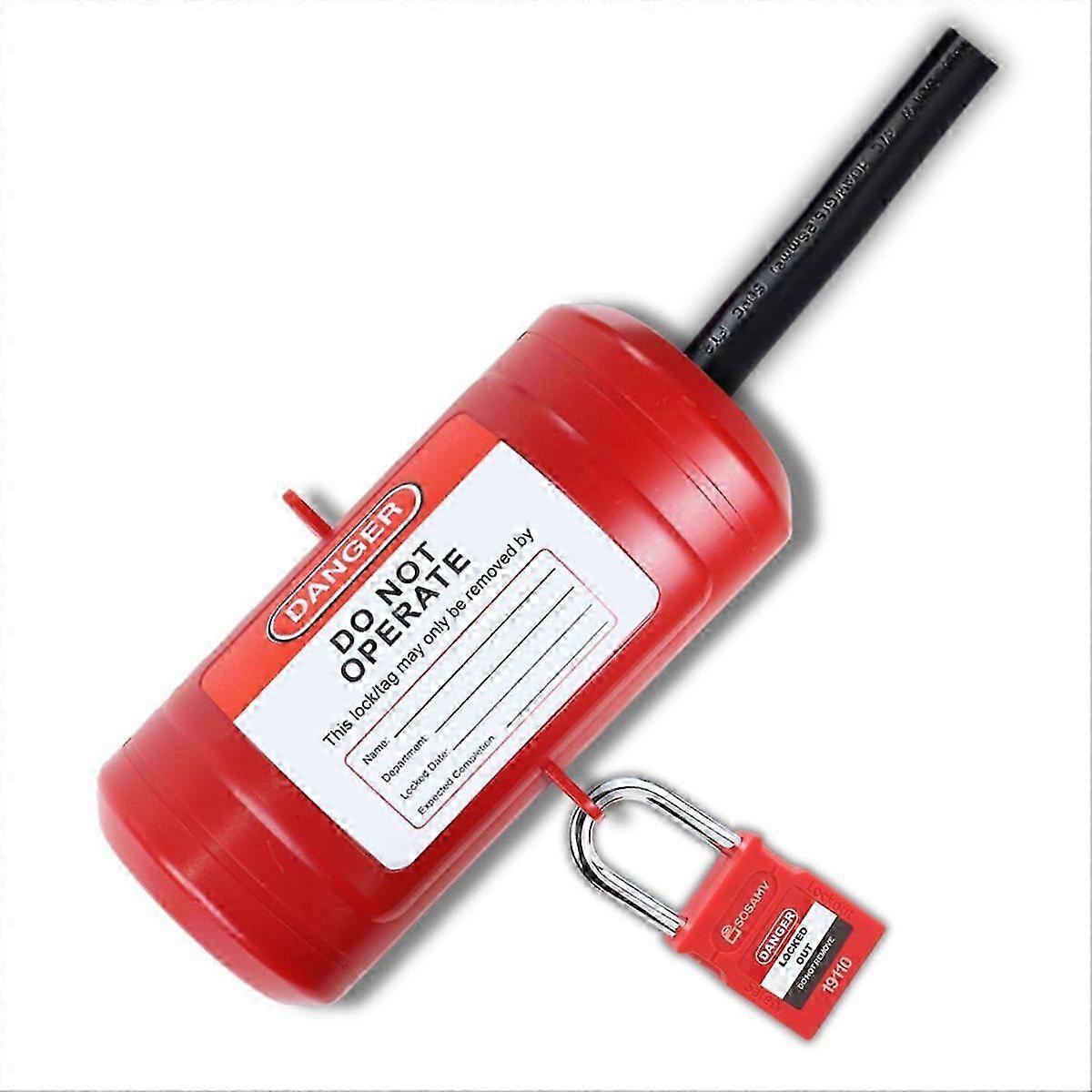 Electrical Plug Lock compatible with Lockout Tagout,Industrial Grade Large