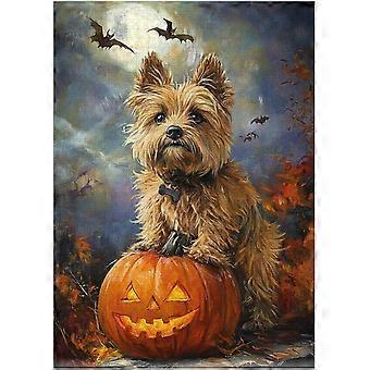 Halloween Cairn Terrier Jigsaw Puzzle - Pet Pumpkin Costume Portrait for Cairn Terrier Owner SQZ969