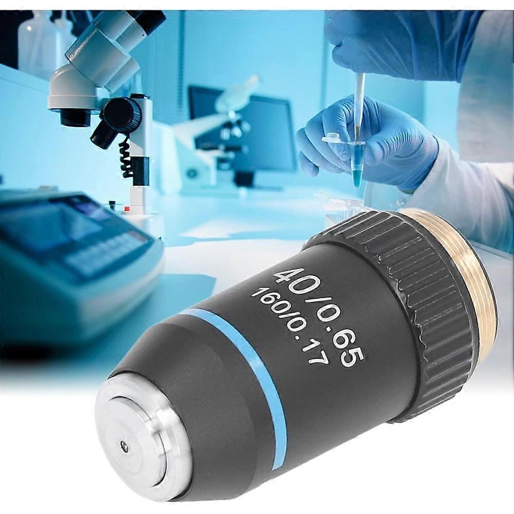 40X High Magnification Objective, 40X Achromatic Microscope Objective Lens High Magnification, 20.2mm Thread
