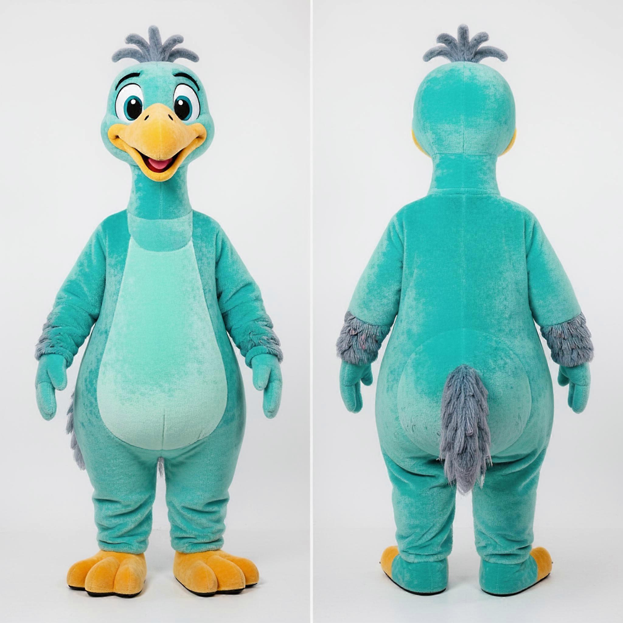 MASTICOT Turquoise Playful Emu Mascot