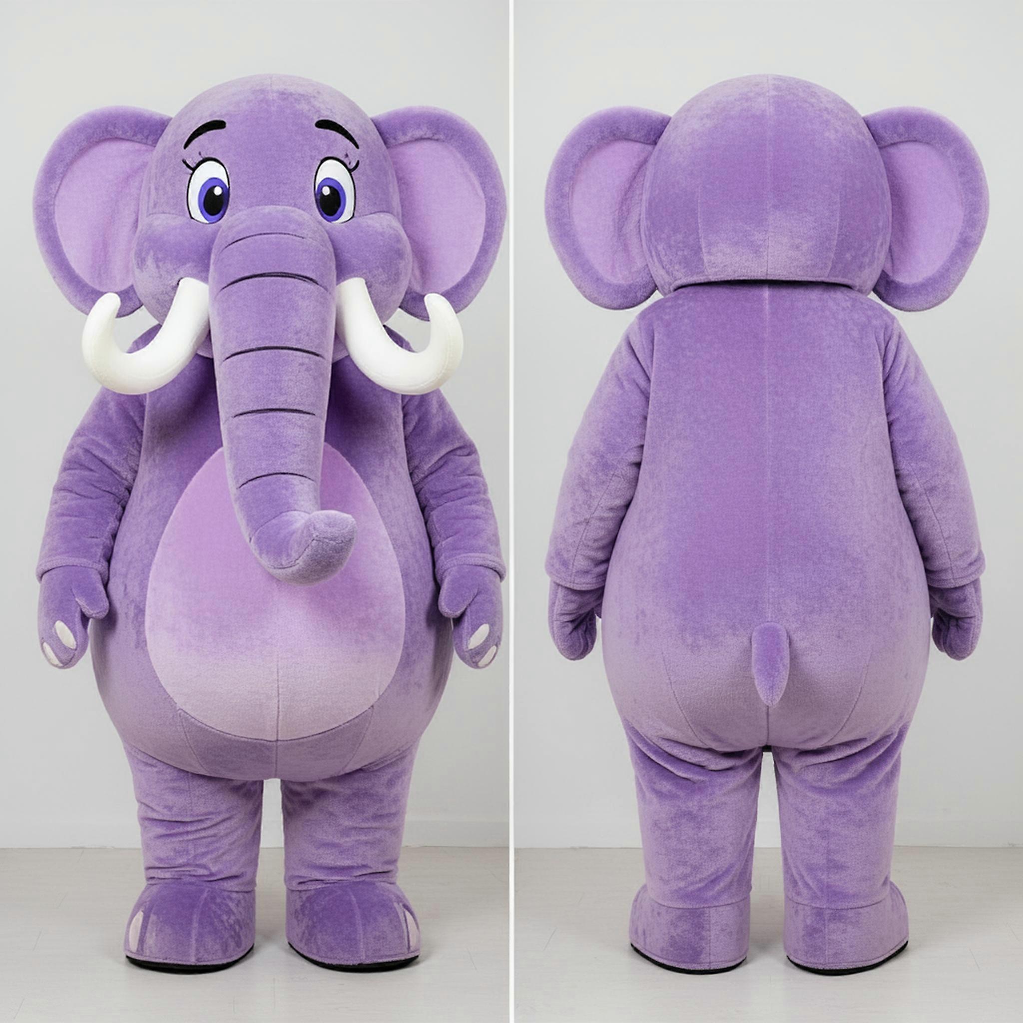 MASTICOT Lavender Fluffy Mammoth Mascot