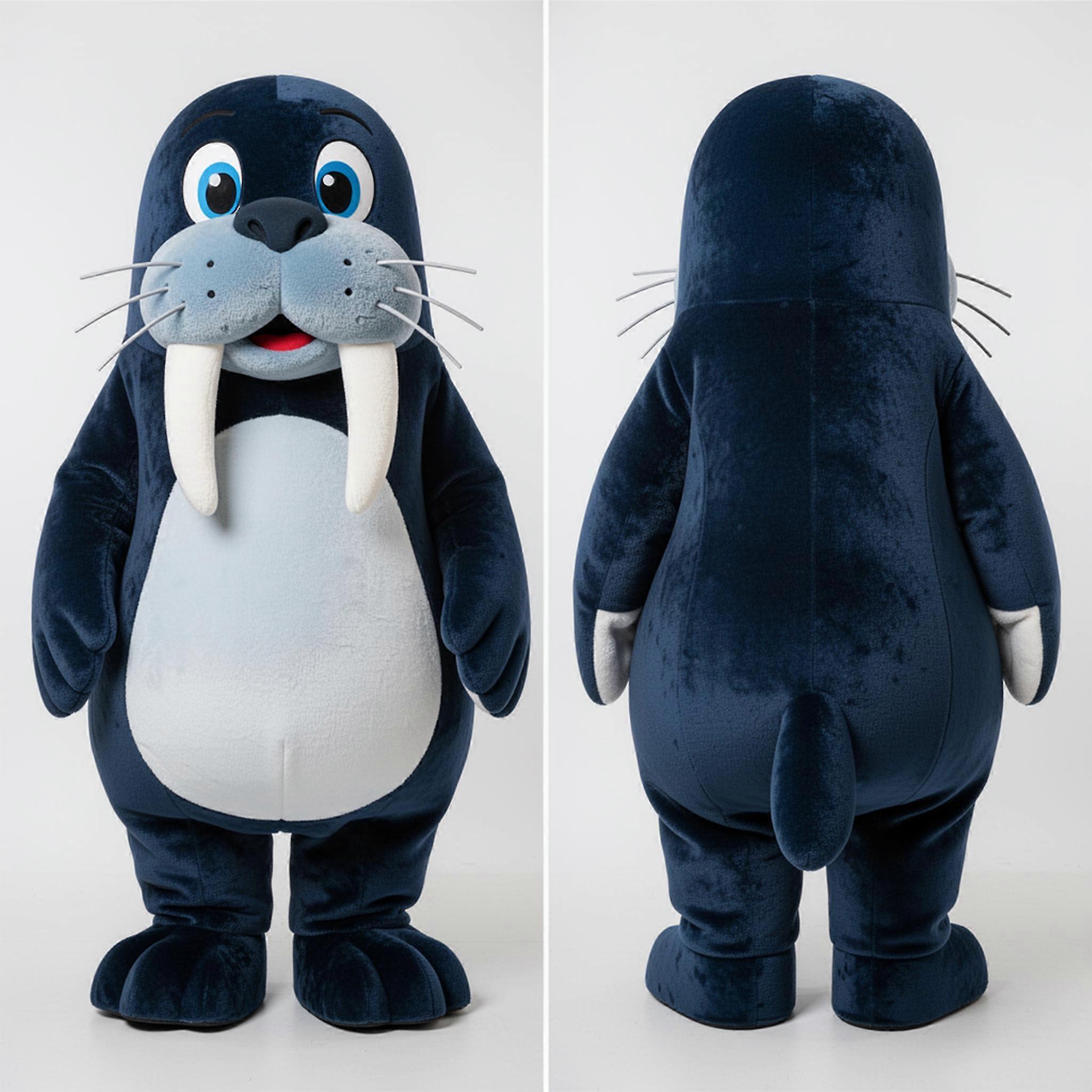 MASTICOT Navy Velvety Walrus Mascot