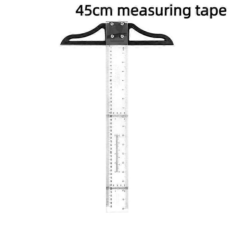 T Square Ruler Transparent Removable Plastic Drafting Tool 45-80cm for Student Architectural Drawing Engineering Work