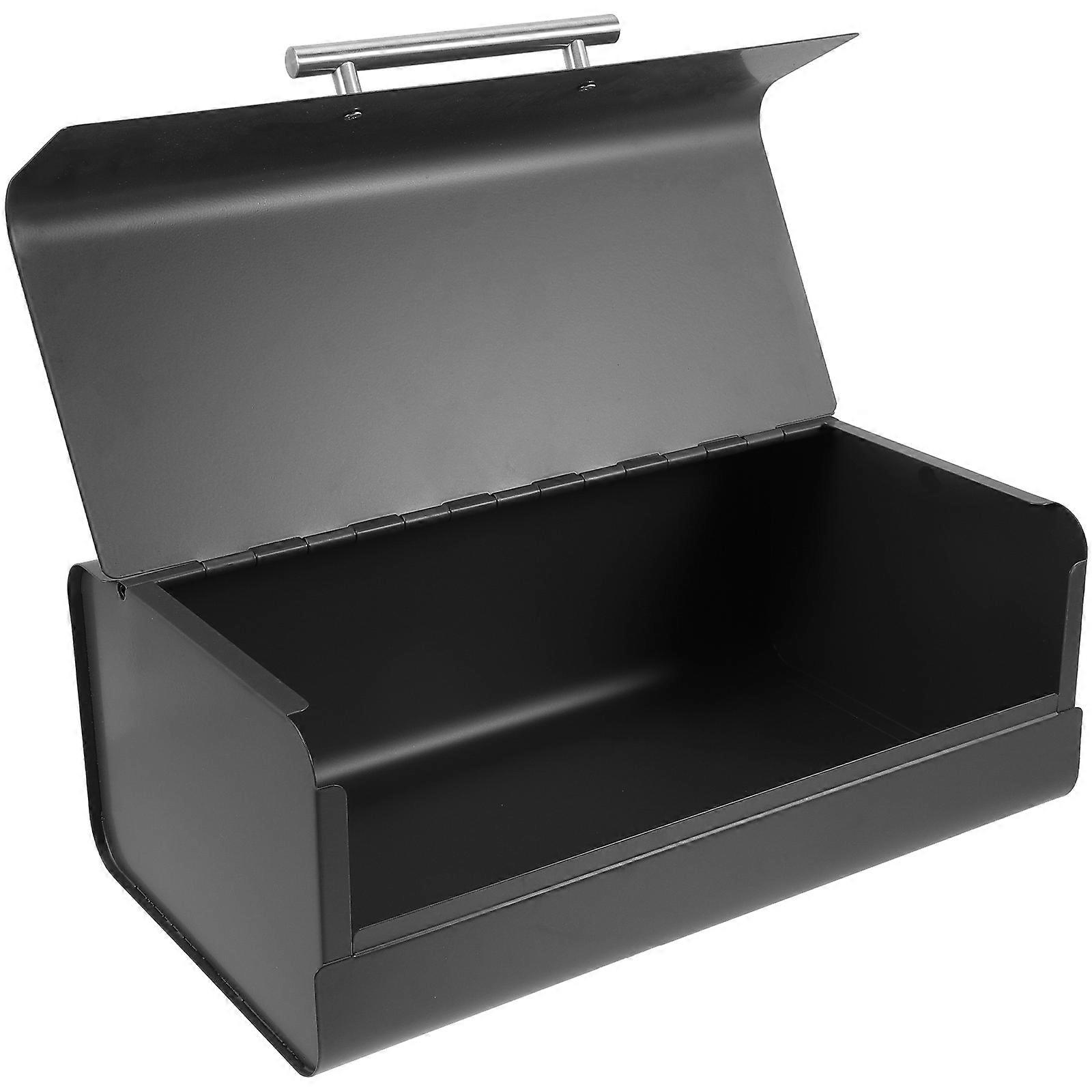 Black Iron Bread Holder for Storage with Kitchen Desktop Bread Box
