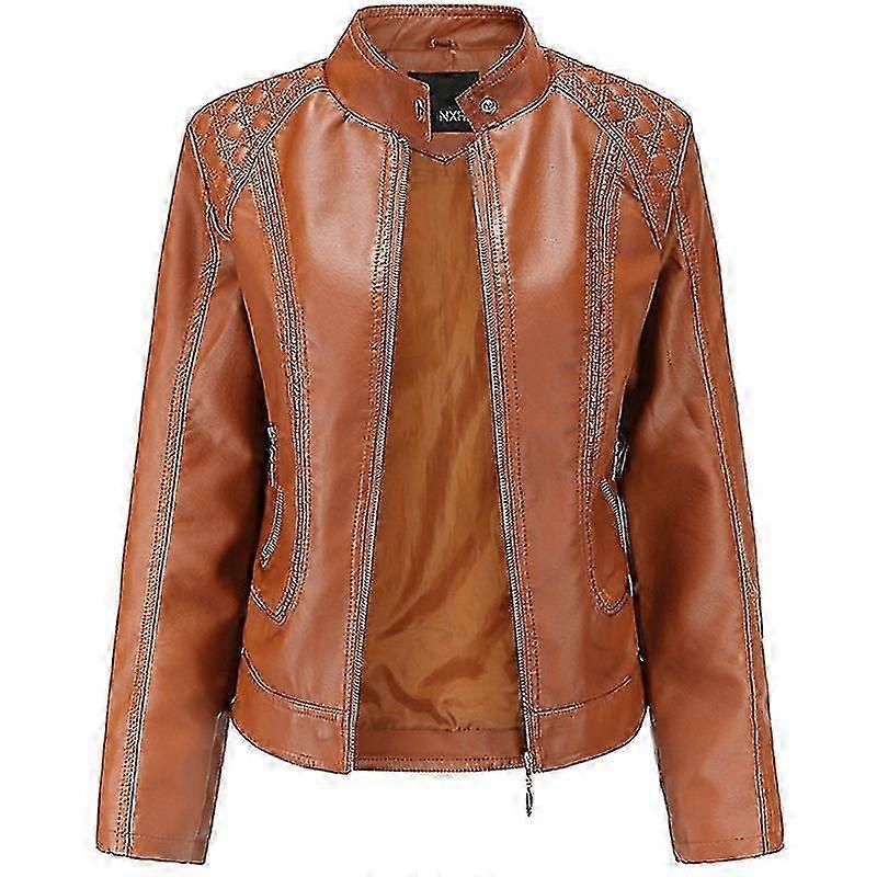 Femei din piele Biker Jacheta Coat