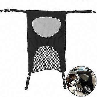 Secure Pets During Travel - Dog Car Backseat Barrier Mesh Pet Vehicle Fence, 1 Piece, Black