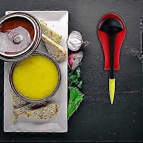 Red silicone kitchen spoon rest,l