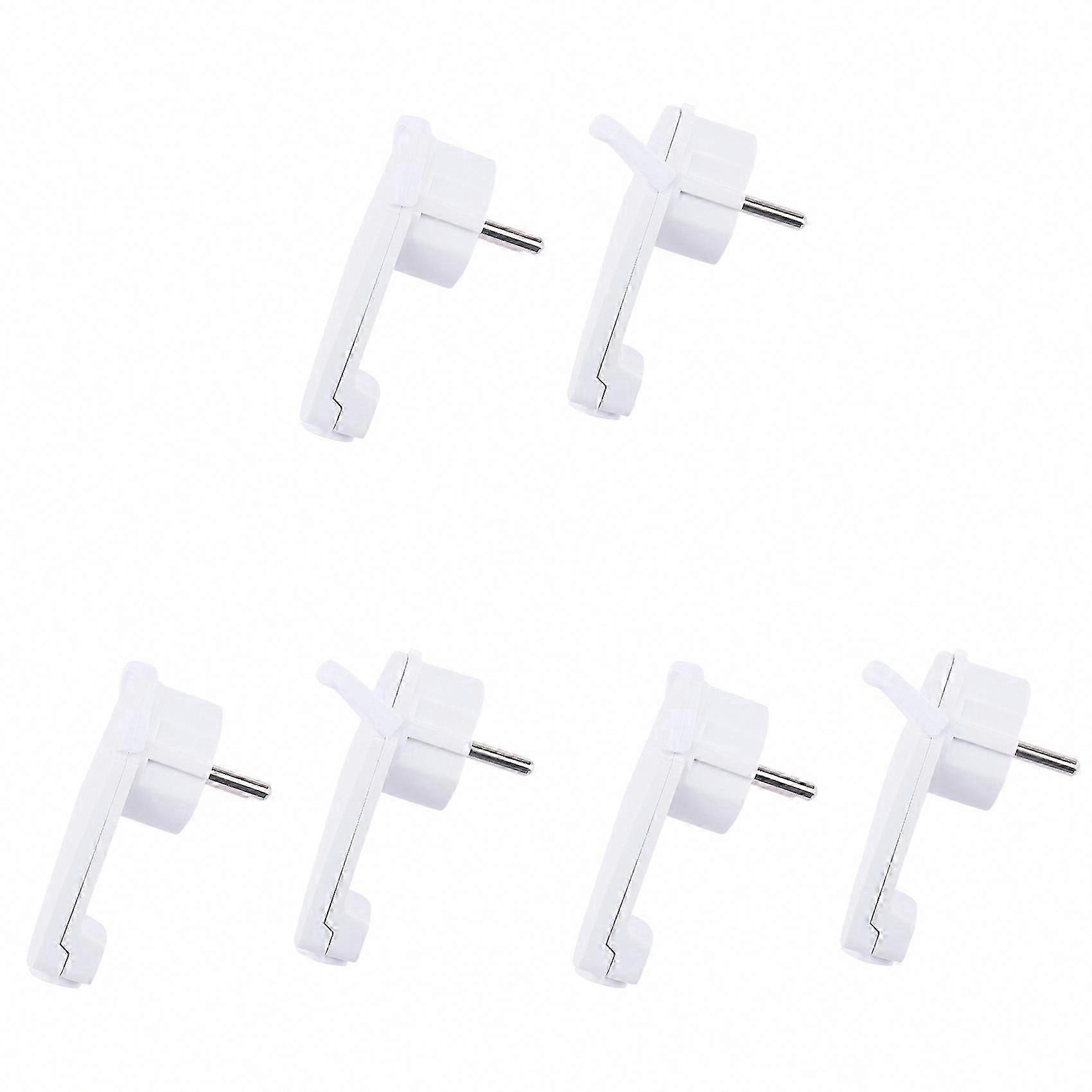 6pcs White Schuko Angled Plug Flat, Schuko Flat Plug for 250 V 16 A, Schuko Plug, Flat Eu Plug