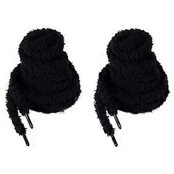 Fluffy Plush Shoelaces 100cm Long, 1 Pair for Sneakers, Boots, Casual Shoes