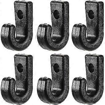 50 pcs Kayak J Hooks Black Nylon, Plastic J-Shaped Bungee Cord Lashing Hook - DD0
