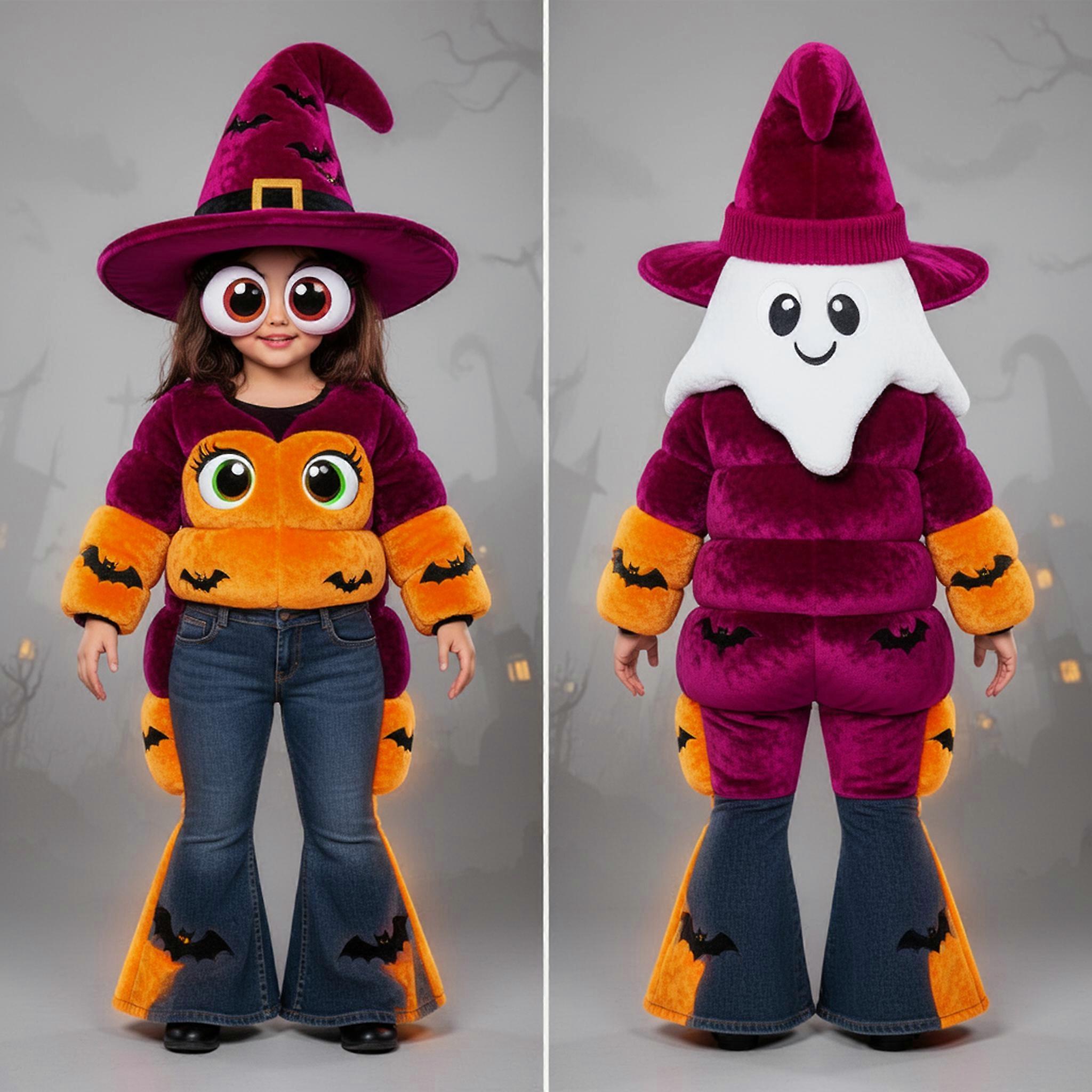 MASTICOT Magenta Plush Witchs Hat Mascot