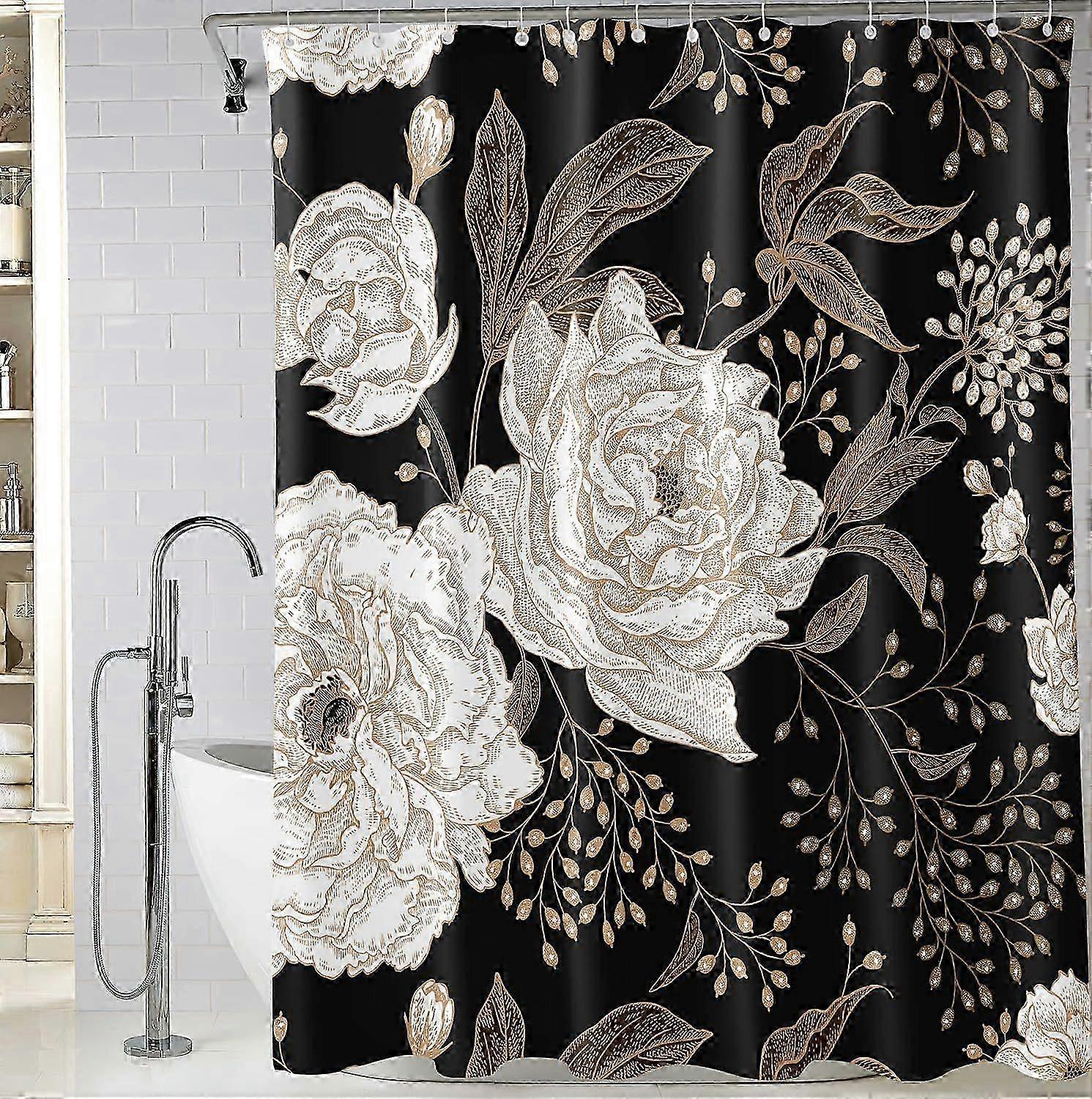 Durable Polyester Waterproof Bathroom Curtain