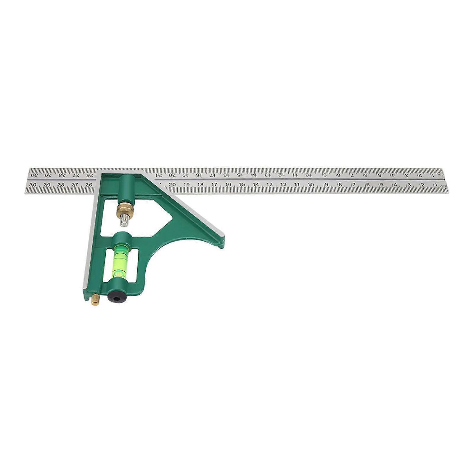 Multi Functional 300mm Combination Square Angle Ruler 45/90 Degree With Bubble Level
