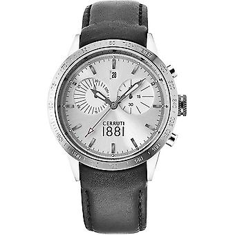 Cerruti udine Quartz Analog Men Watch avec Cra096A212G Cowskin Bracelet