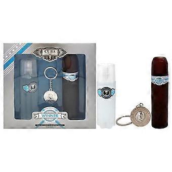 Cuba Winner By Cuba For Men - 3 Pc Gift Set 3.3oz Edt Spray, 3.3oz After Shave, Key Chain