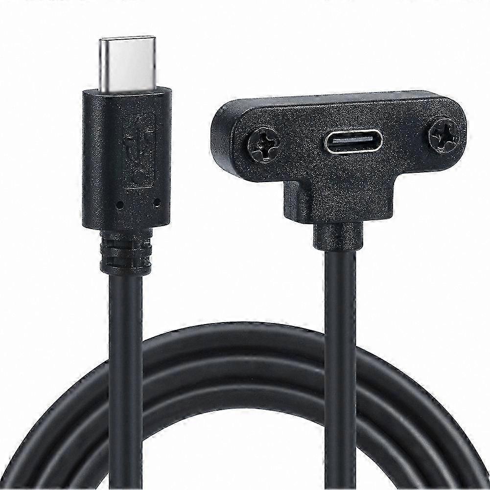 Shielded USB-C Male-Female Panel Cable