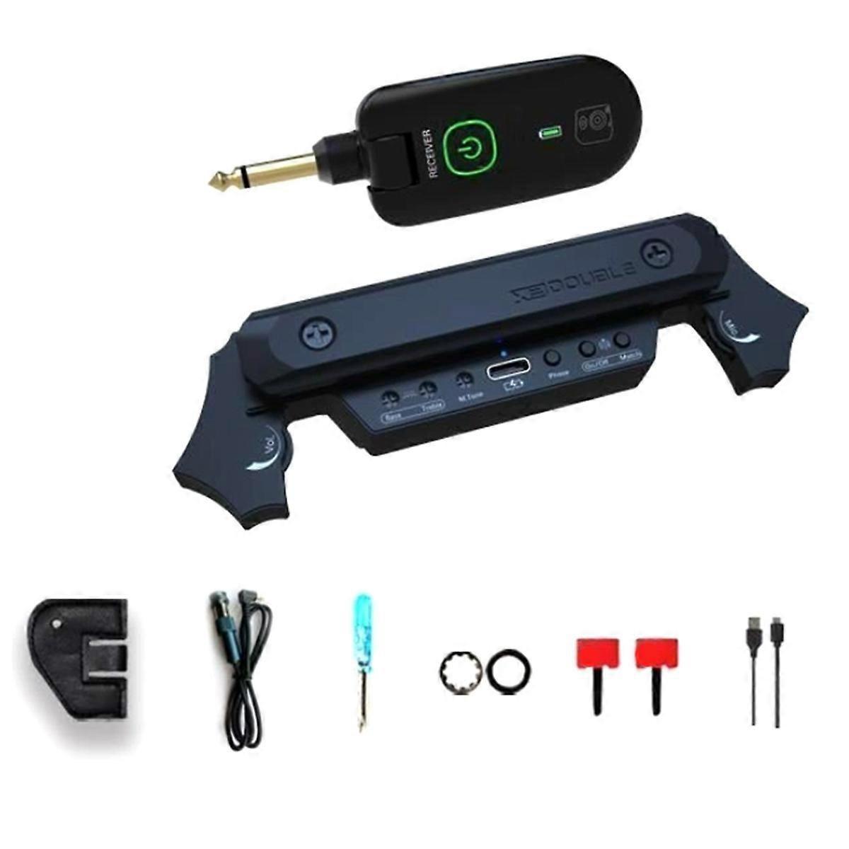 DOUBLE X2 Wireless Soundhole Pickup with Receiver Microphone,B