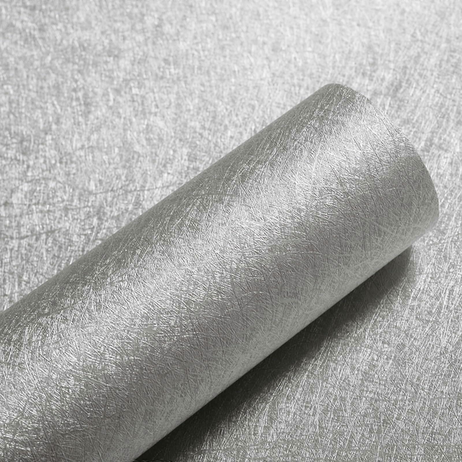 Matte Silver Textured Removable Wallpaper