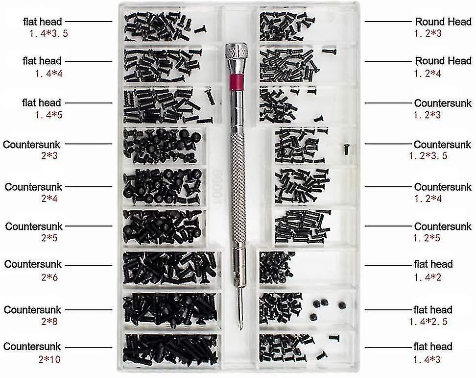 Phillips Head Micro Screws Pan Head Small Self-tapping Screws 500 Pcs