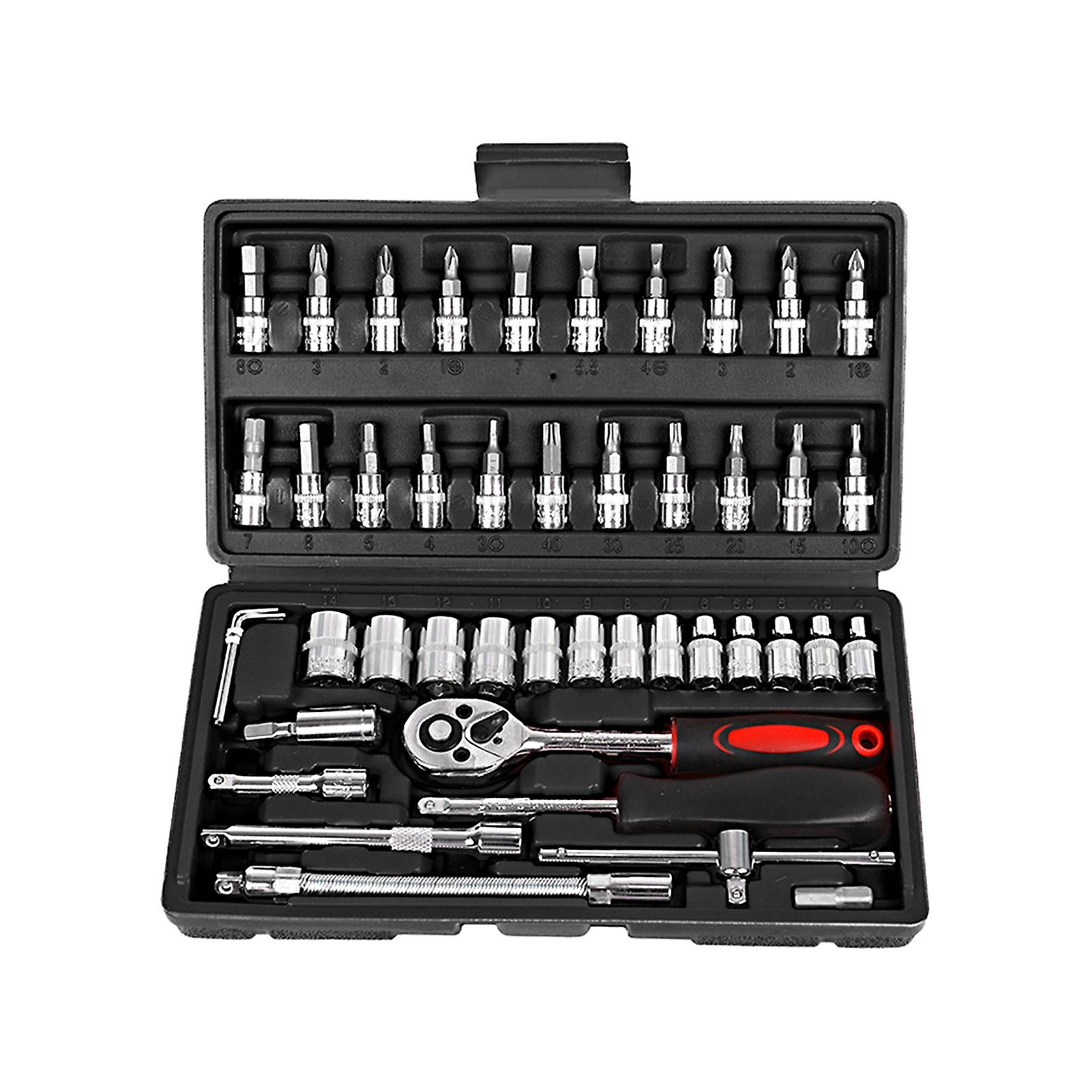 Ratchet Wrench & Socket Tools Set Drive Screwdriver Repairing Kit