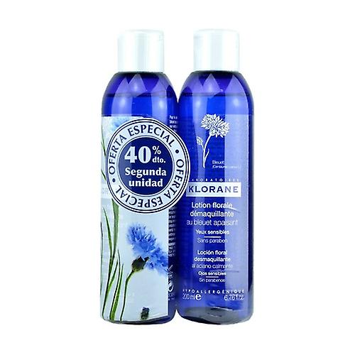 Calming cornflower make-up remover floral lotion pack 2 units of 200ml