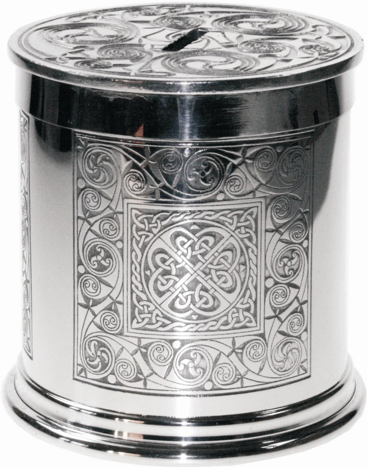 Celtic Spiral Pewter Money Bo x