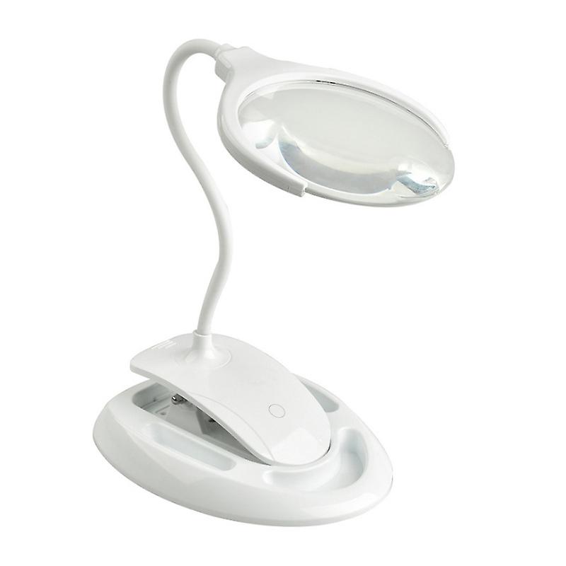 Daylight LED Magnifying Lamp, Adjustable Light Clip Magnifier for Reading