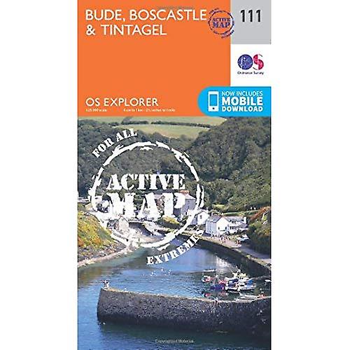 OS Explorer Map Active (111) Bude, Boscastle and Tintagel (OS Explorer Active Map)