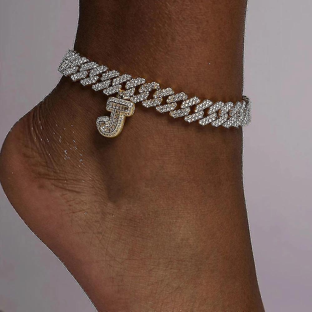 15mm Miami Cuban Link Chain Iced Out Anklets For Women Men Rapper