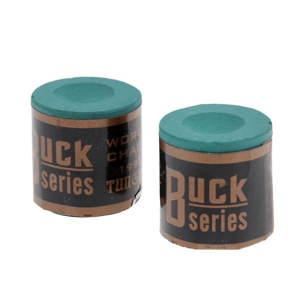 Snooker Pool Cue Tip Tafel Biljart Krijt Accessoire 1 Doos van 2 Blokken Groen