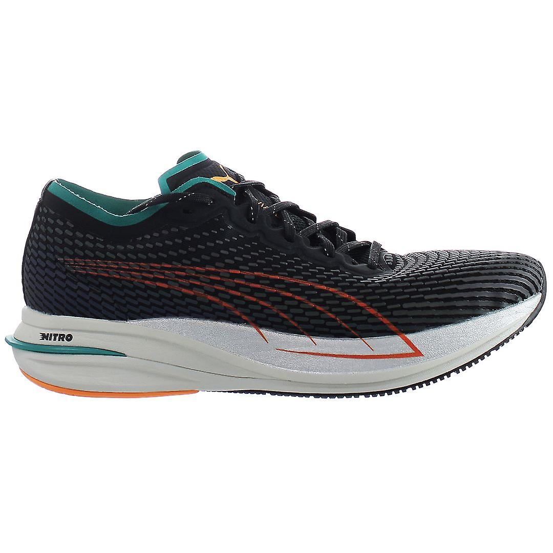 Puma Deviate Nitro WTR Lace-Up Black Synthetic Mens Running Trainers 195572_01