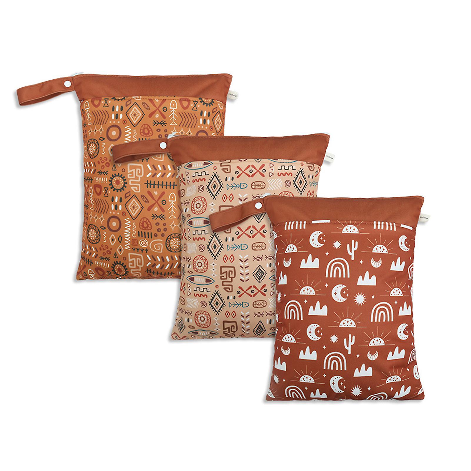 Cloth Diaper Wet Dry Bags With Two Zippered Pockets Bag
