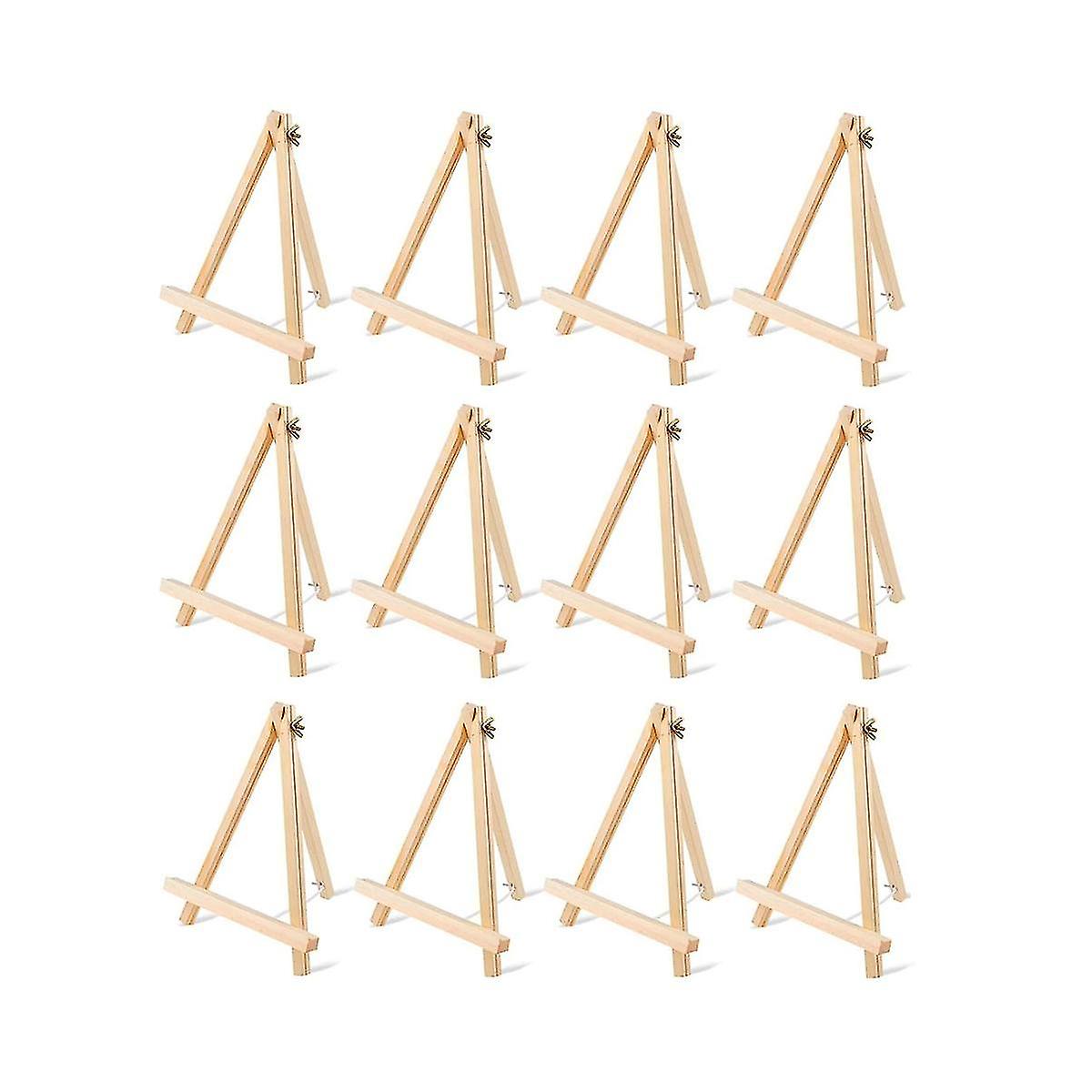 12pcs Wood Easels, Tabletop Easels, Art Craft Painting Easel Stand For Artist Adults Students
