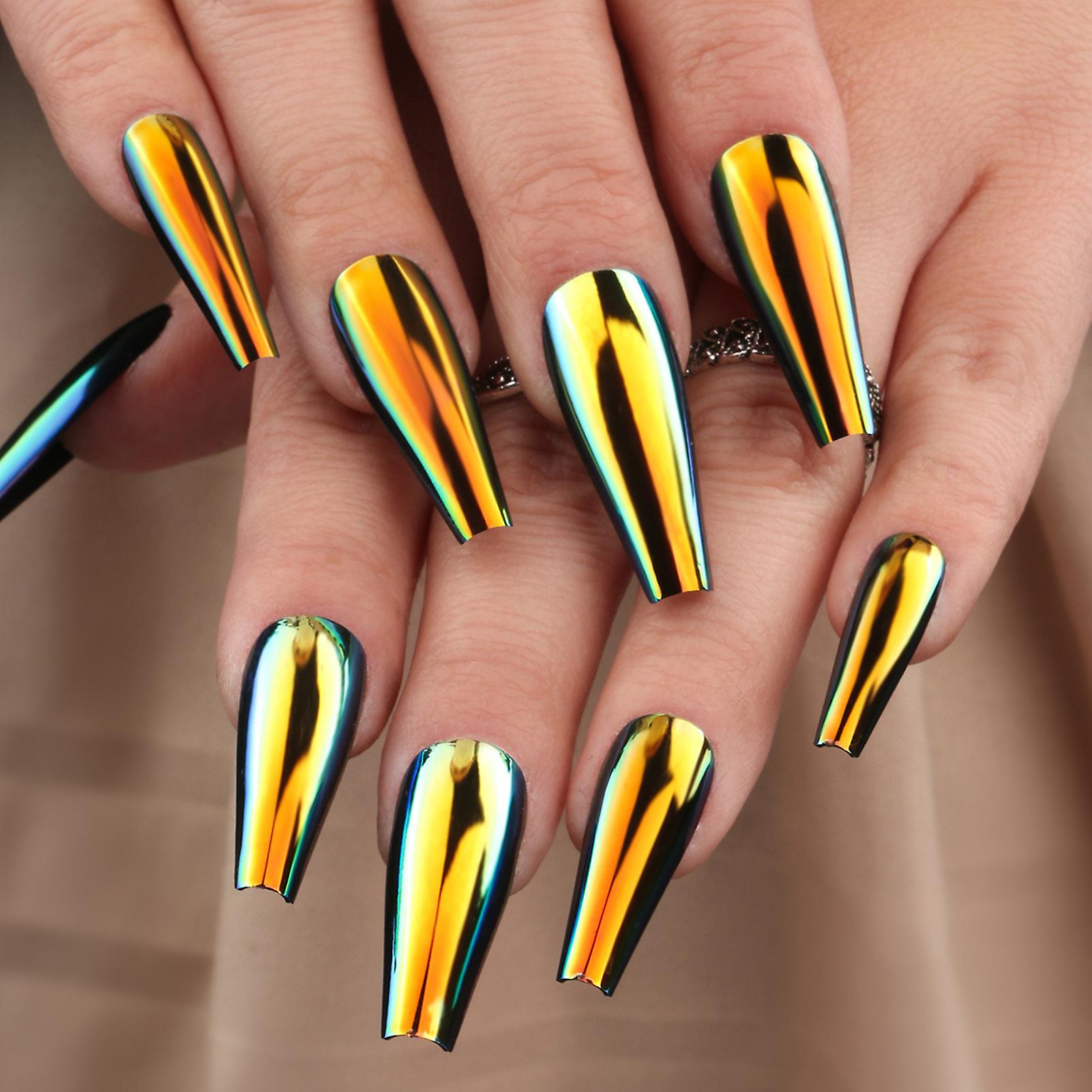 Glossy Finish Artificial Nails Thin Full Cover Nail Ornament