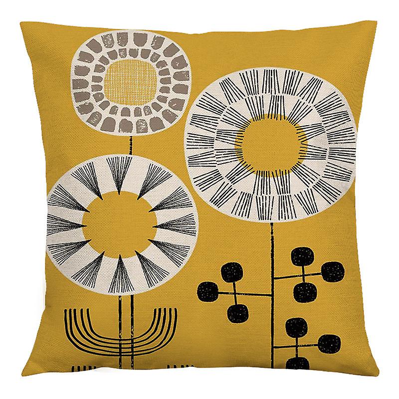 45cm Abstract Geometric Linen Pillow Covers - Nordic Style Home Decor For Sofa Cushions