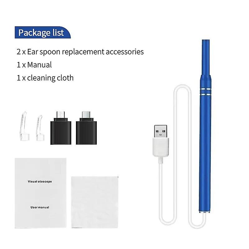 5.5Mm Smart Visual Ear Cleaner Otoscope 3 In 1 Usb Otoscope Ear Wax Cleaning Inspection Camera Tools For Android Phone Pc