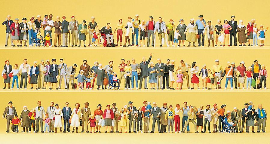 Preiser PR13002 في الشوارع (100) مجموعة فائقة الشكل الحصرية HO 1:87 (متوافق مع مقياس OO) الأشكال المطلية بالبلاستيك [HO] نموذج مصغر