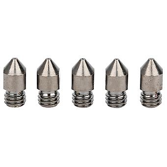 5 stuks 3D-printermondstukset voor MK8 1,75 mm verbruiksartikelen 0,2-1,0 mm accessoires van gehard staal 0,6 mm