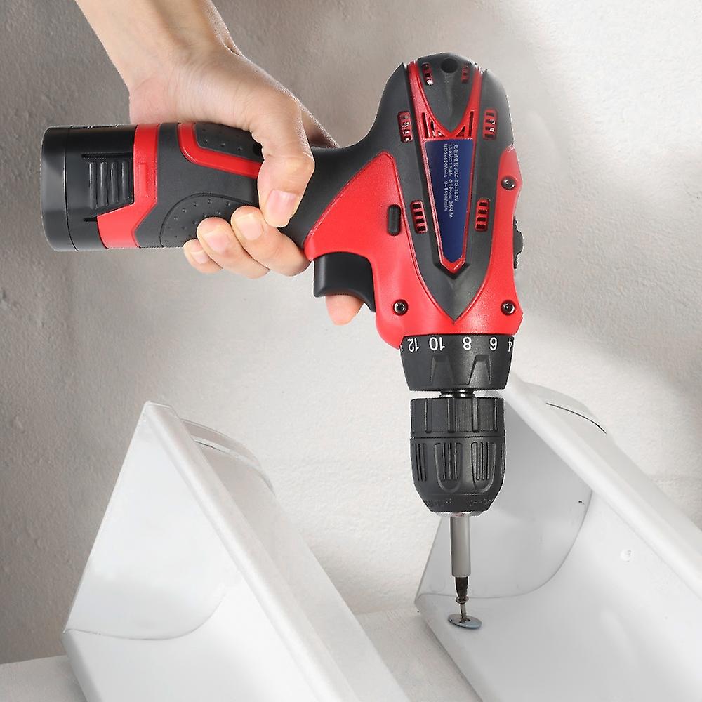 16.8V Lithium-Ion Two-speed Multi-functional Electric Cordless Drill Rechargeable Screwdriver with L