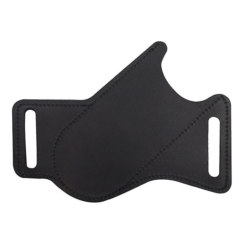 Pancake Sheath Fixed Blade Folding Knife Leather Pouch Holster /EDC