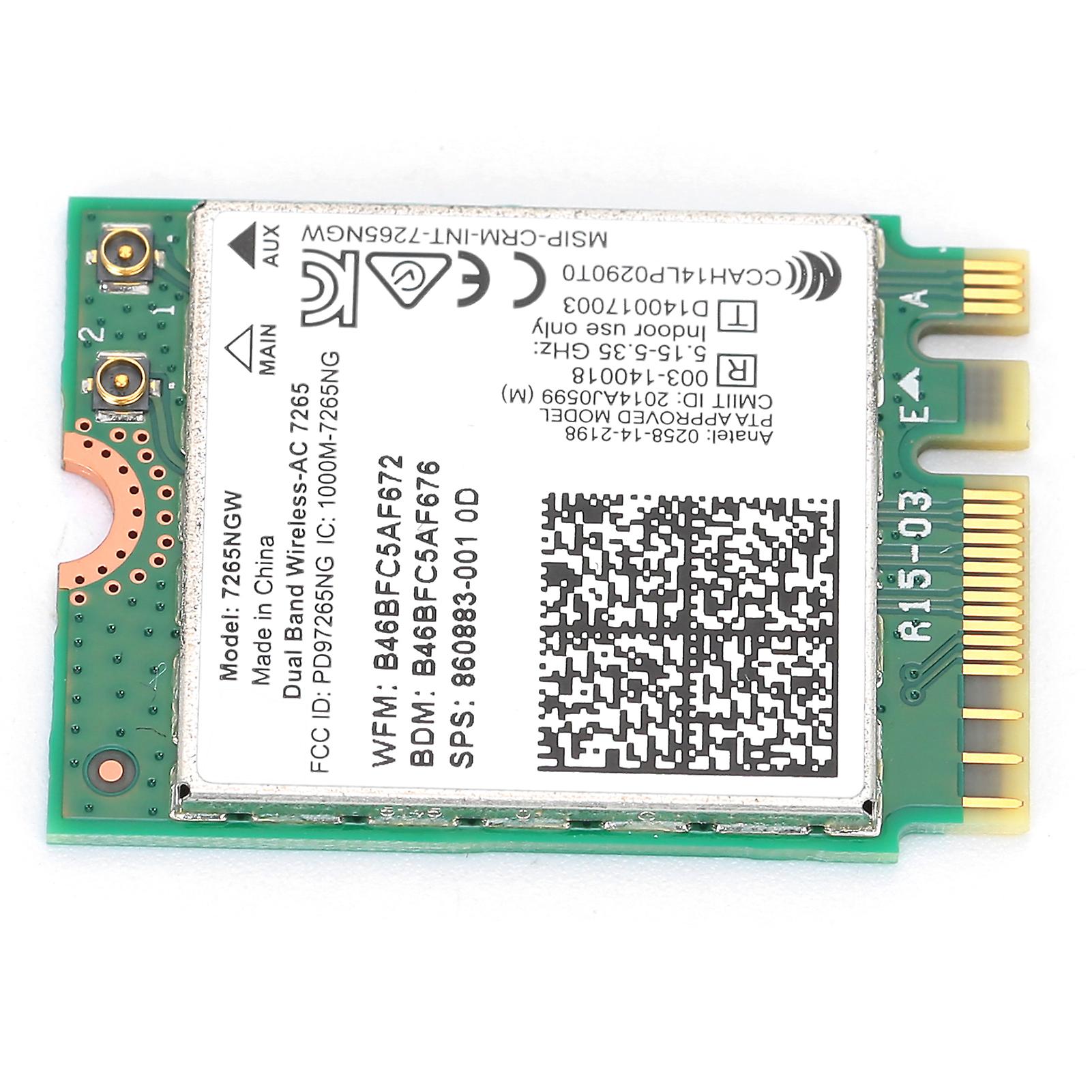 Wireless Network Card 7265NGW 7265AC Dual Band M.2 Interface Bluetooth 4.0 Computer Supplies
