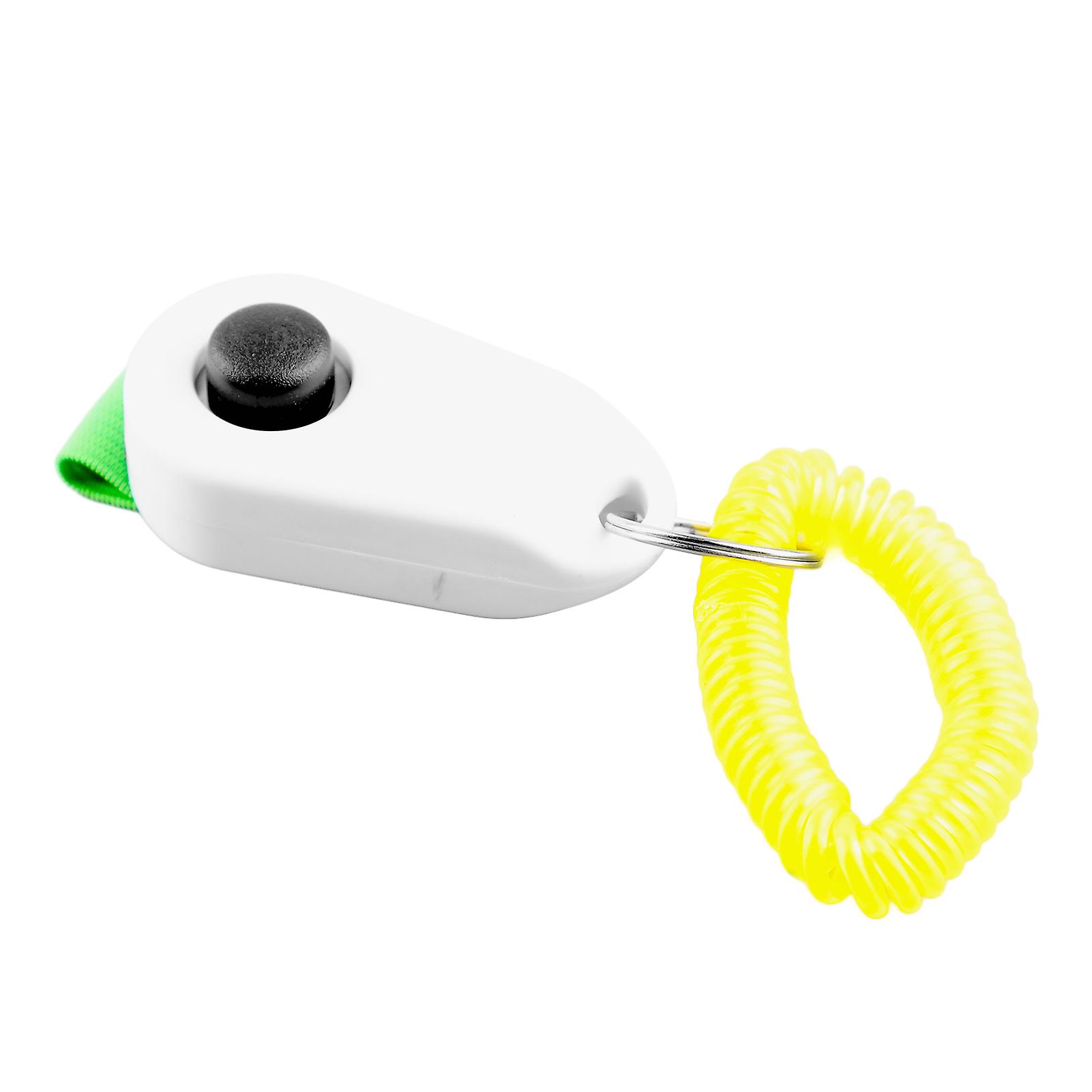 Dog Training Clicker Interactive Squeaky Comfortable Universal Training Clicker Ring for Dogs Cats White 
