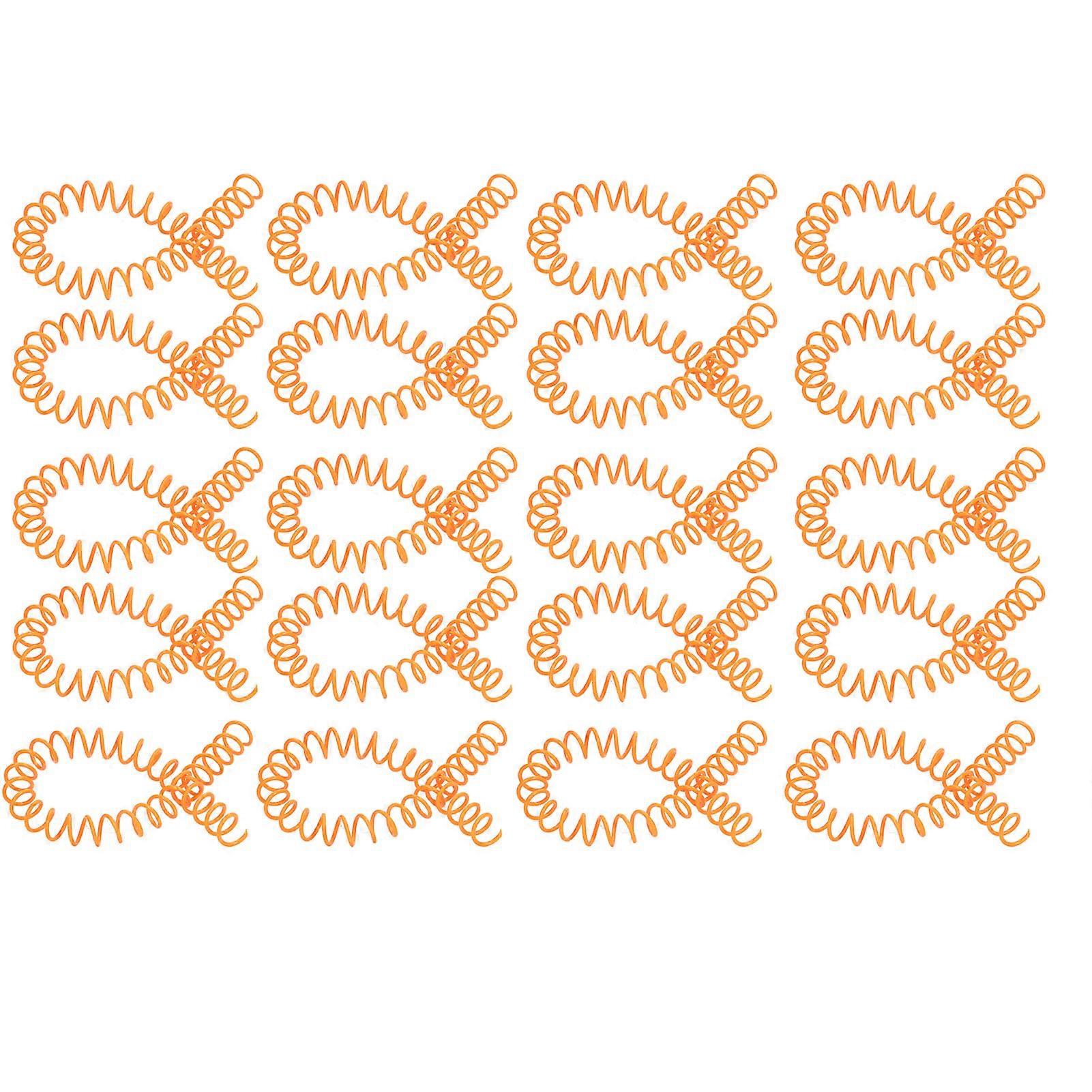 20Pcs Spiral Binding Coils 30 Sheet ABS Plastic Spiral Binding Spines for Stationery Work Orange