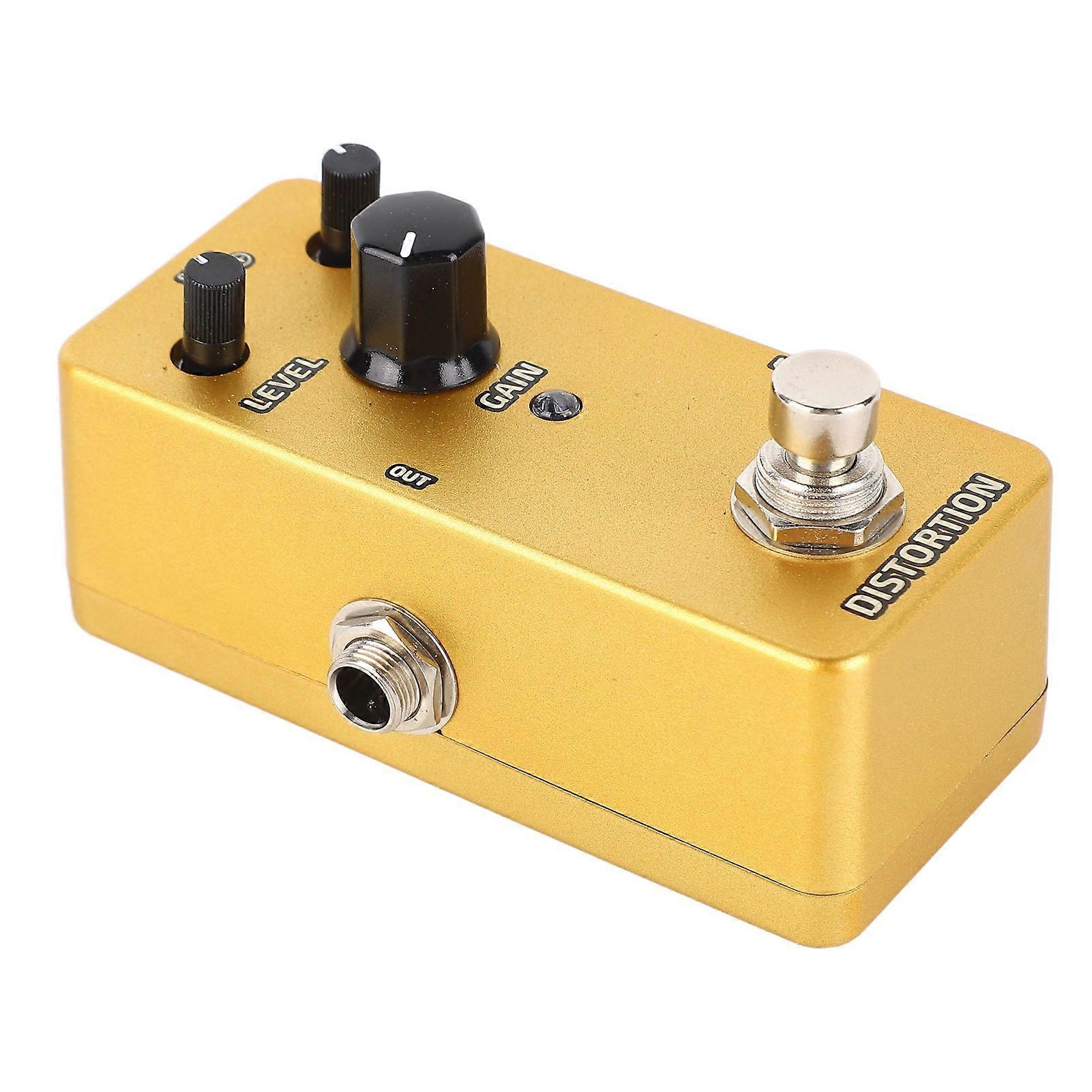 Electric Guitar Effects Pedal Single Block Mini Modulation Amplifier Simulation Pedal Golden Distortion