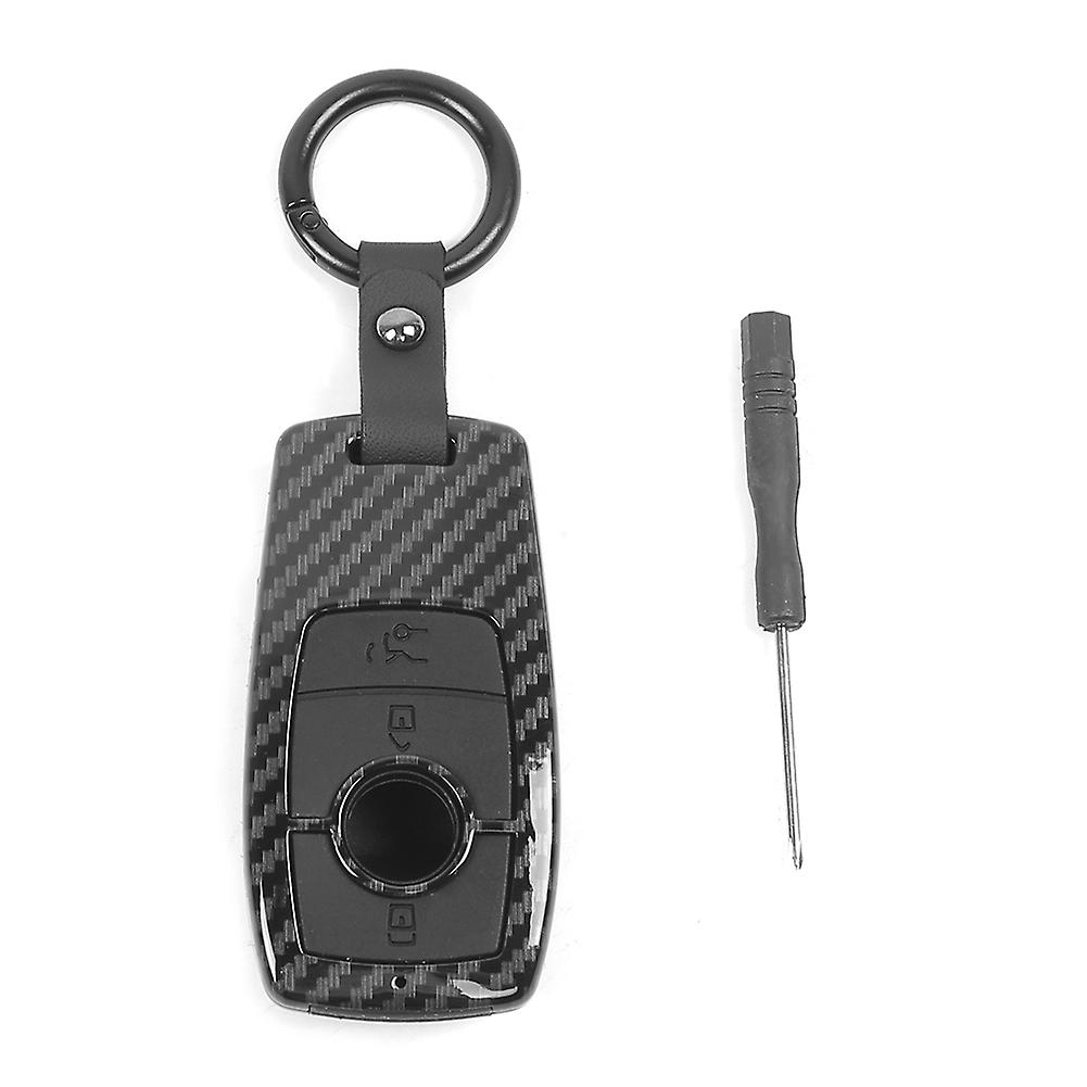 Remote Key Case Fob,Carbon Fiber Texture Square Key Case Key Shell Case Advanced Technology