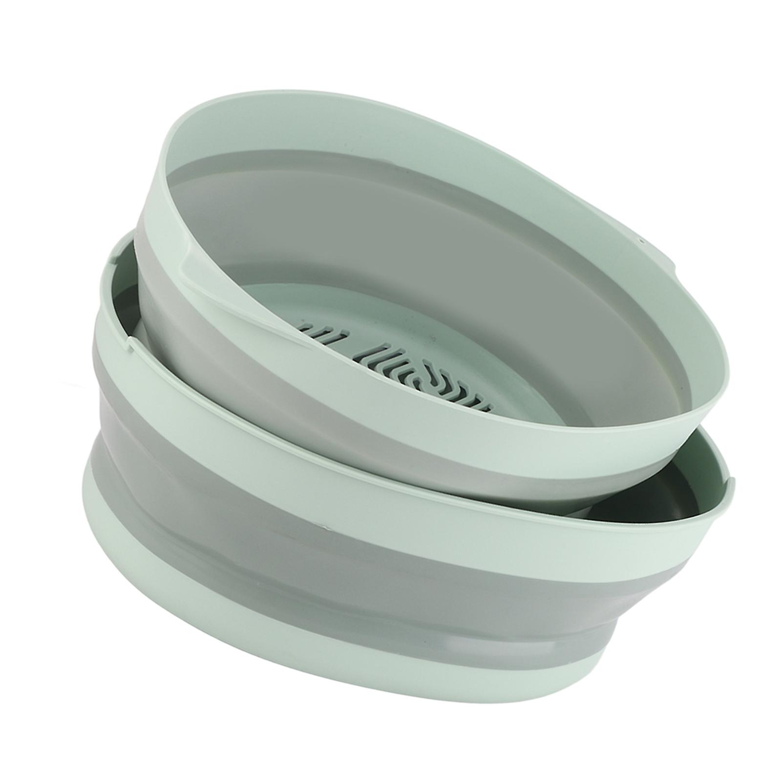 Double-Layer Foldable Drain Basket with Separate Design - Portable Storage Solution for Fruits and Vegetables - for Kitchen, Outdoor Adventures, and T