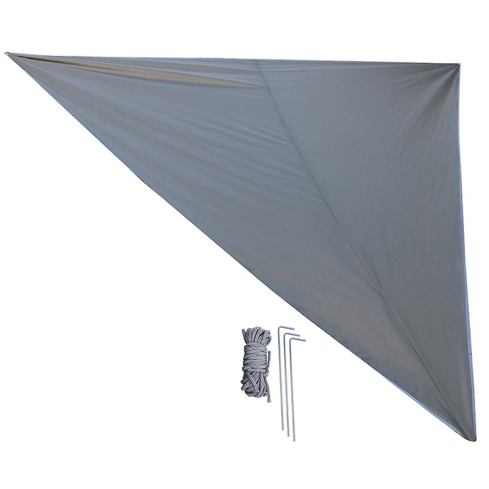 Sunscreen Camping Awning, Portable, Windproof, Triangle Canopy, Outdoor Floor Mat